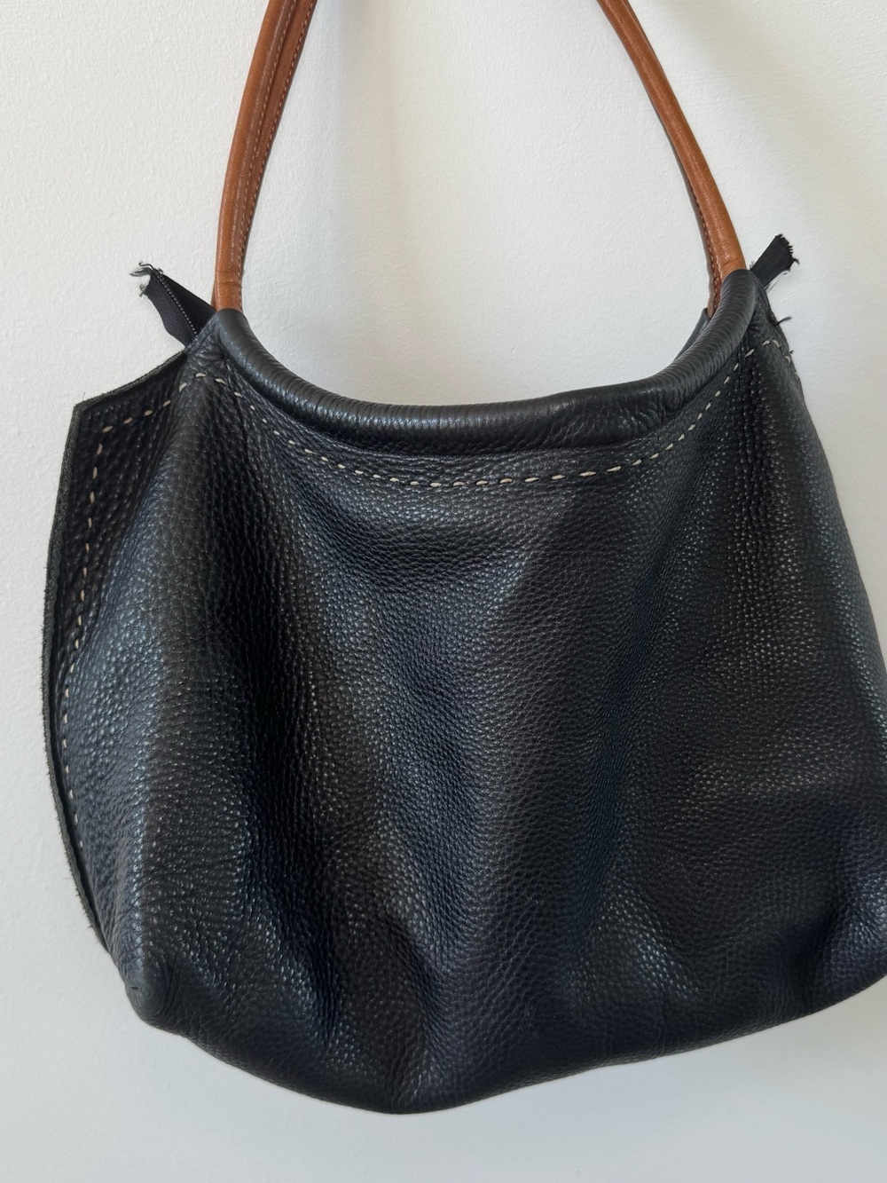 Carla Mancini oversized leather hobo/shoulder bag